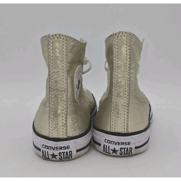 Converse Chuck Taylor All Star Hi Top Metallic Light Gold 153178F Women 9 Men 7 - Picture 4 of 11